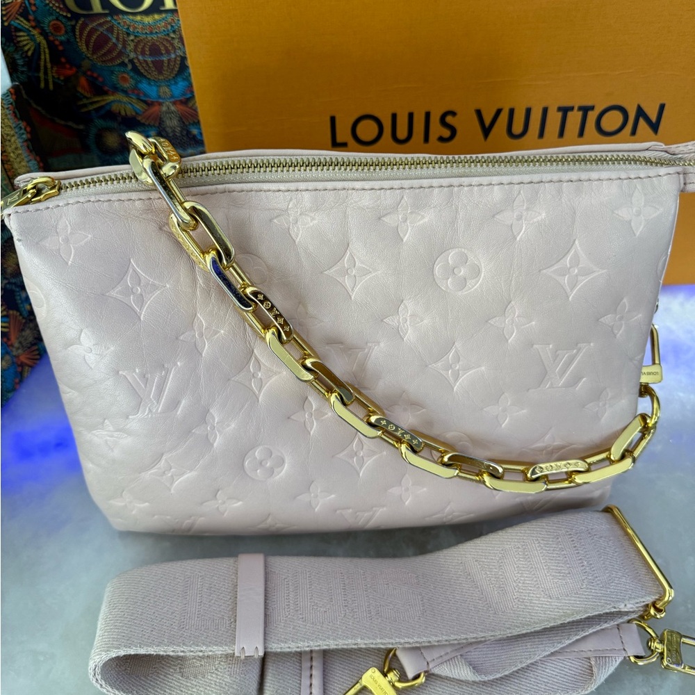 Louis Vuitton Light Pink Coussin PM lamb skin bag